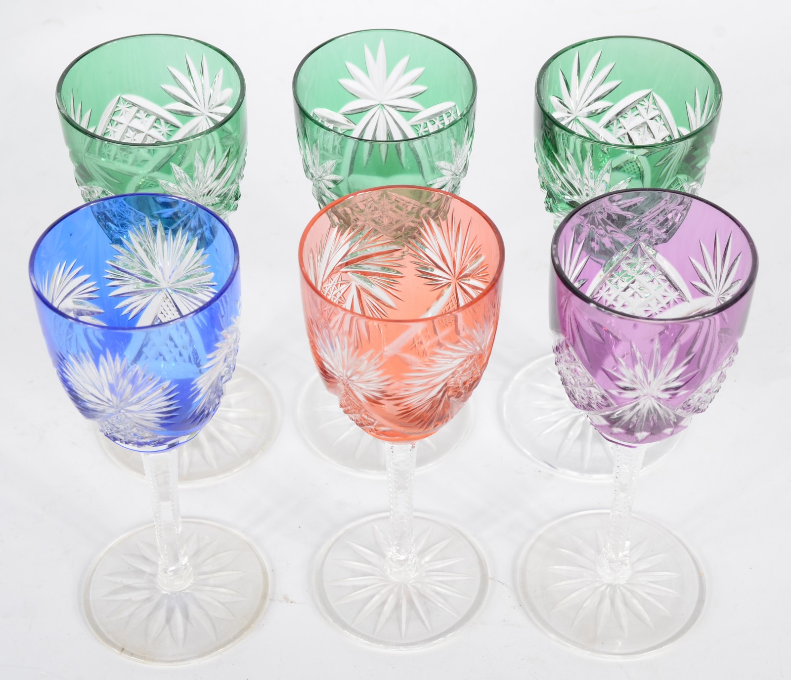 Conjunto com licoreira e 6 taças de cristal lapidado doublé em... - foto 6 de 8