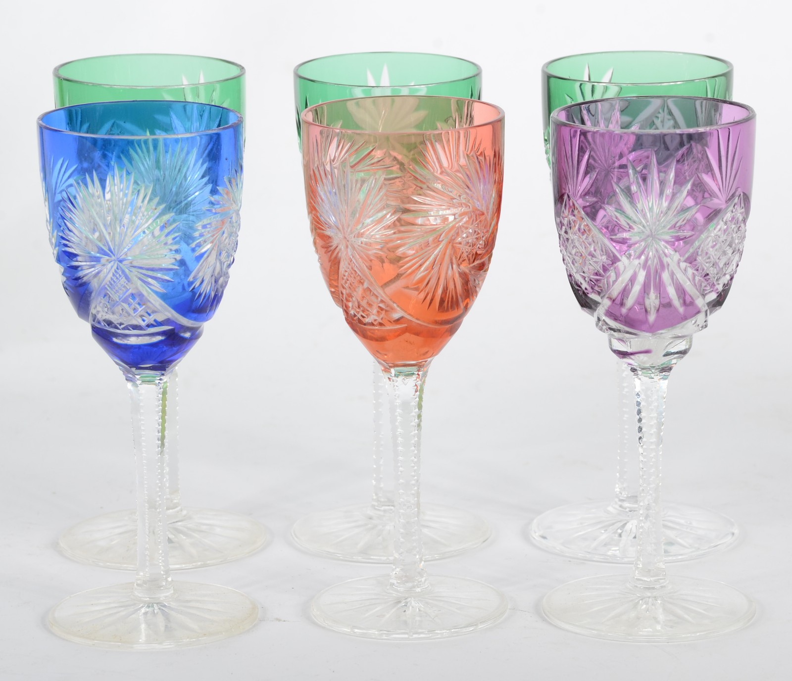 Conjunto com licoreira e 6 taças de cristal lapidado doublé em... - foto 7 de 8