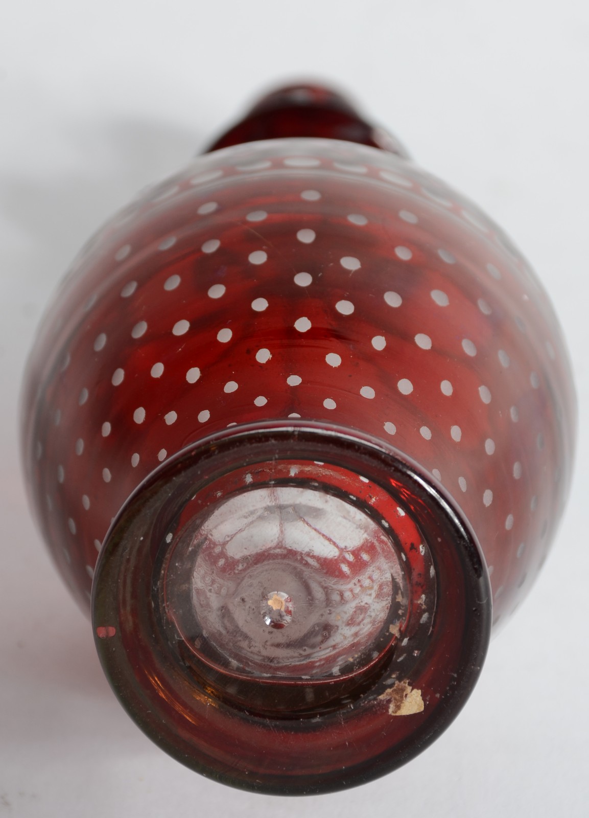 Licoreira de cristal doublé rubi lavrado, bocal facetado. - foto 4 de 5