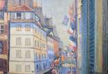 Navarro da Costa (1883-1931), Rua de Paris com ... - Óleo sobre tela. Assinado e localizado, Paris.