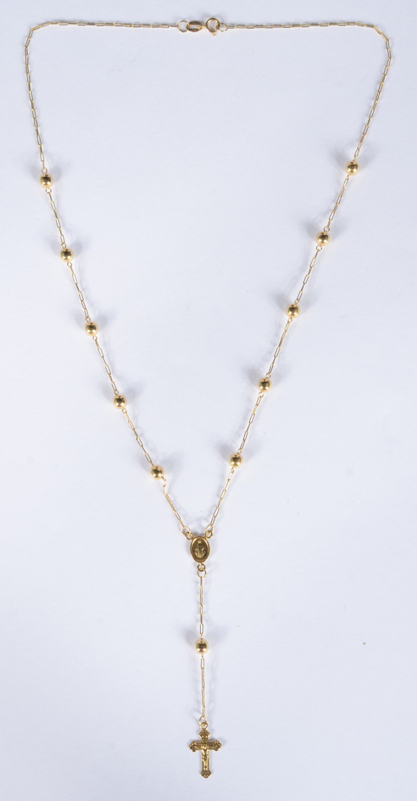 Gargantilha na forma de terço de ouro 18 k., contraste 750 mls. (Por... - foto 1 de 7