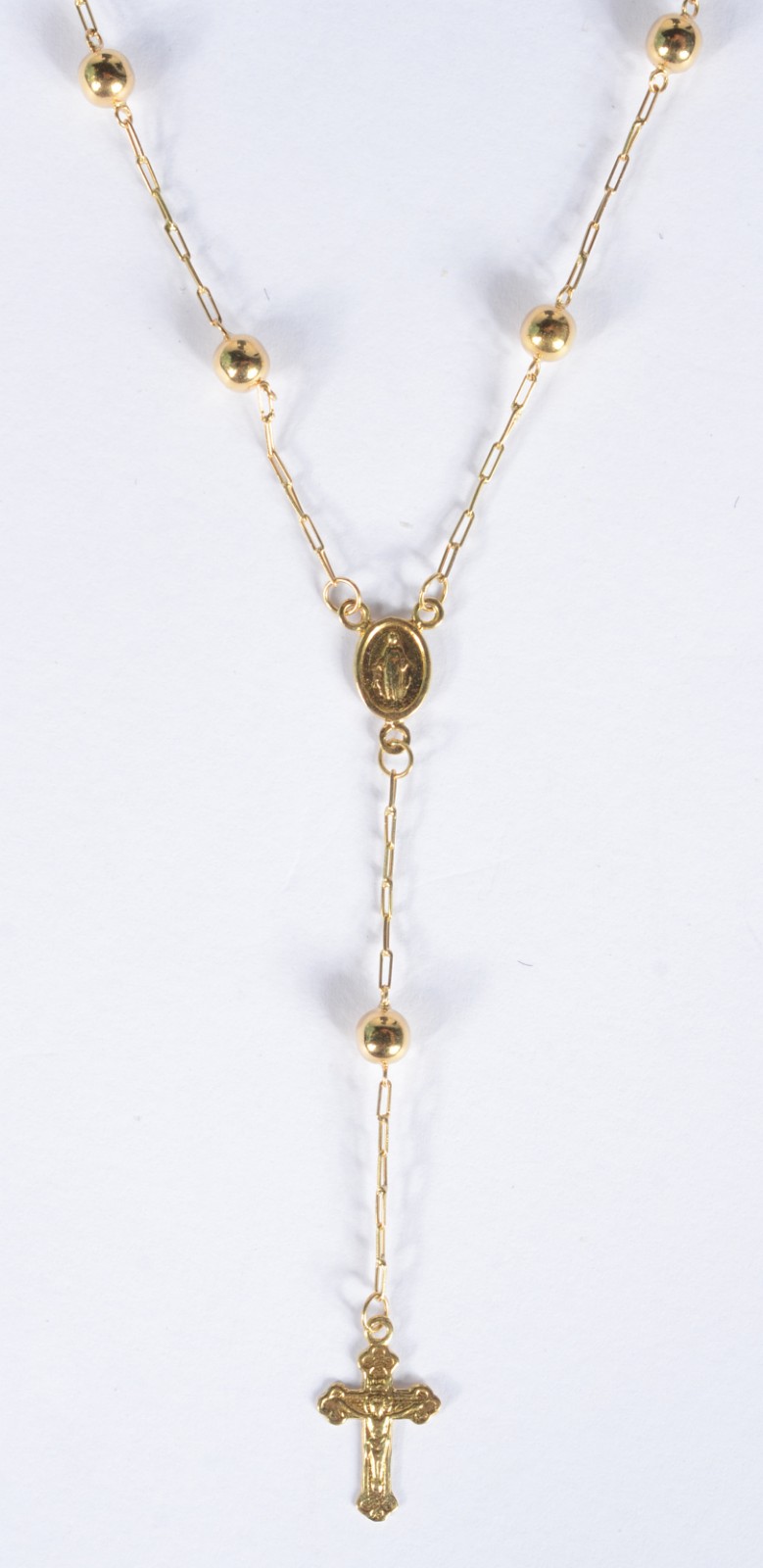 Gargantilha na forma de terço de ouro 18 k., contraste 750 mls. (Por... - foto 2 de 7