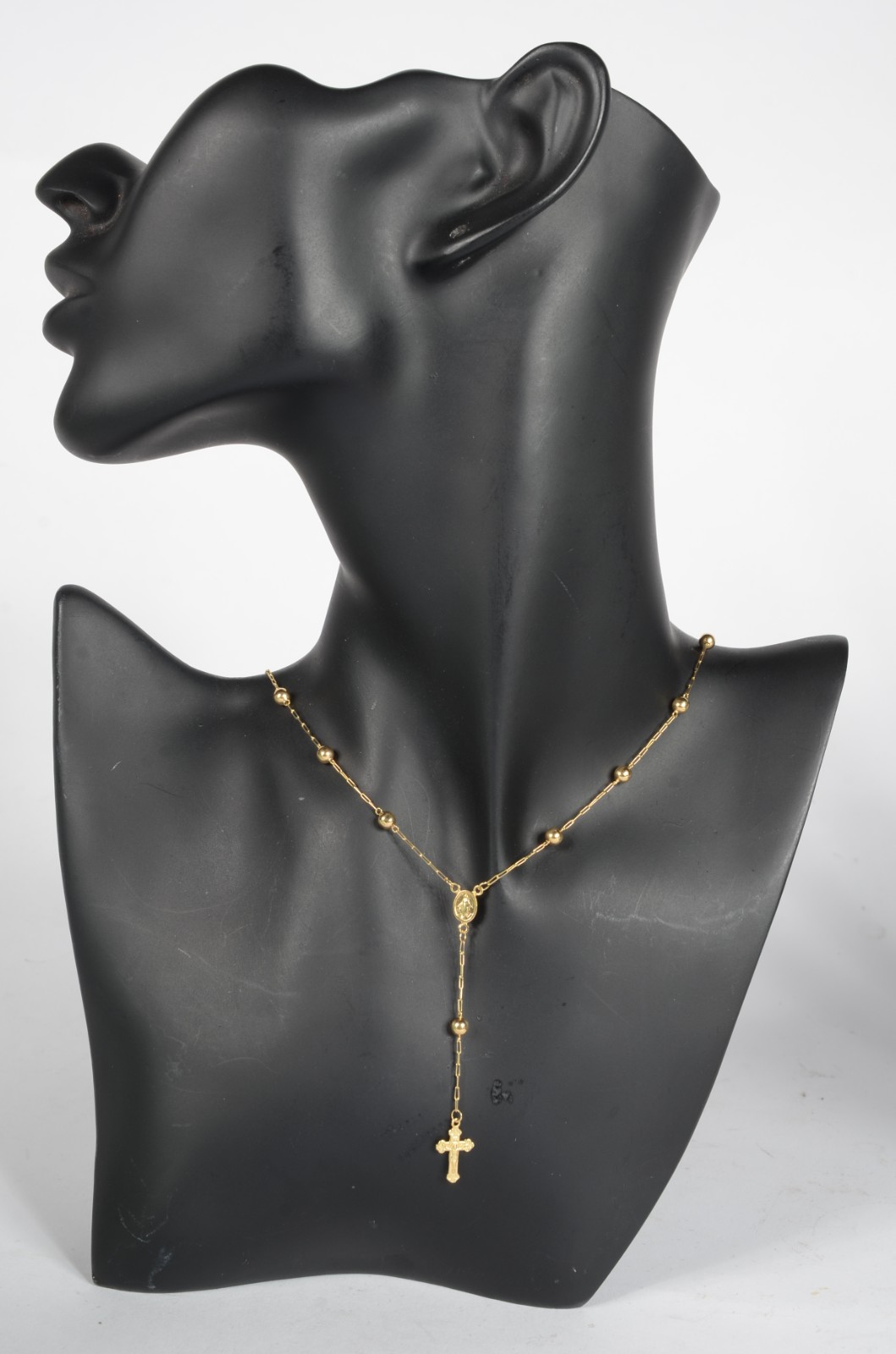 Gargantilha na forma de terço de ouro 18 k., contraste 750 mls. (Por... - foto 6 de 7