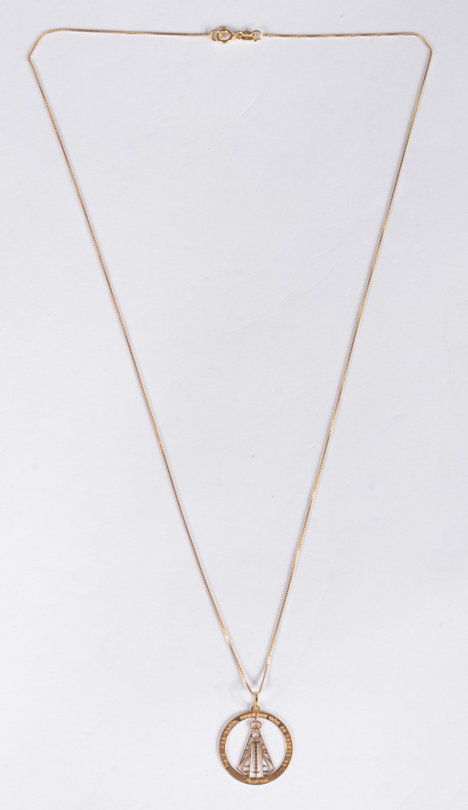 Gargantilha com pendente de Nossa Senhora Aparecida de ouro 18 k... - foto 2 de 8