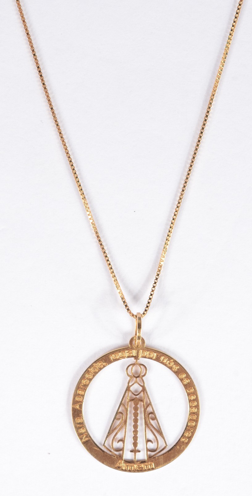 Gargantilha com pendente de Nossa Senhora Aparecida de ouro 18 k... - foto 3 de 8