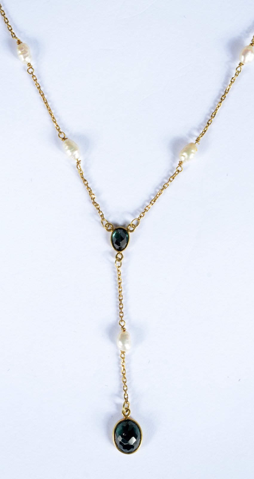 Colar de ouro 18 k., contraste 750 mls com perolas de água doce e... - foto 2 de 4
