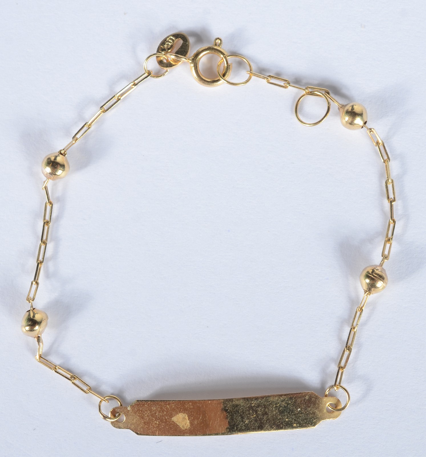 Pulseira para criança de ouro 18 k. (Por motivos de segurança a peça... - foto 1 de 3