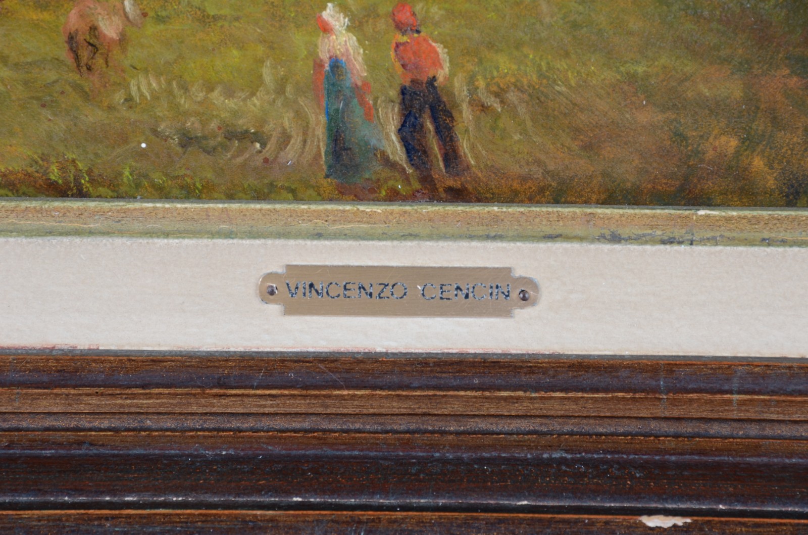 Vincenzo Cencin (1925-2010), Paisagem com figuras - foto 4 de 5