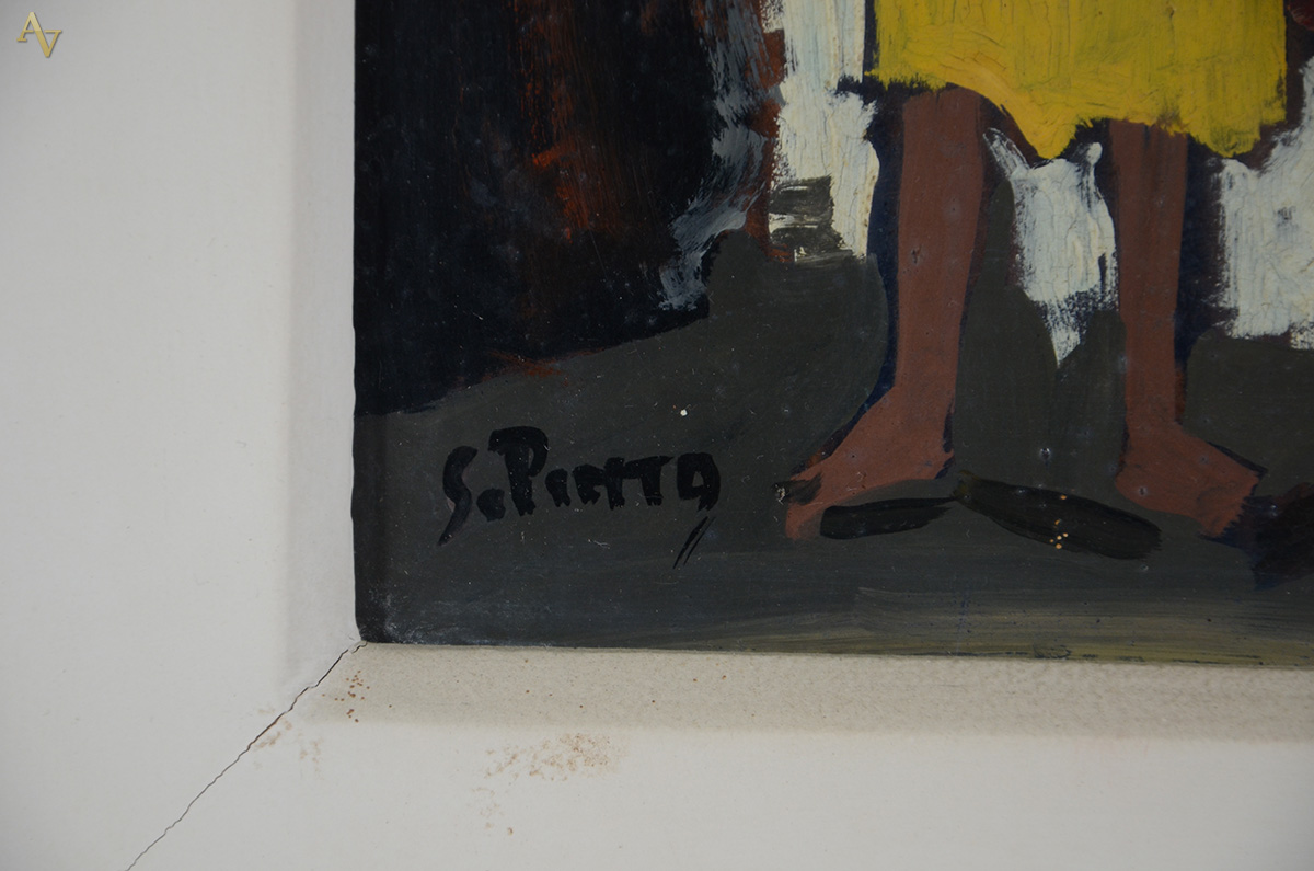 SYLVIO PINTO (1918 - 1997) - Meninas - ose - 33 x 28 - foto 3 de 3
