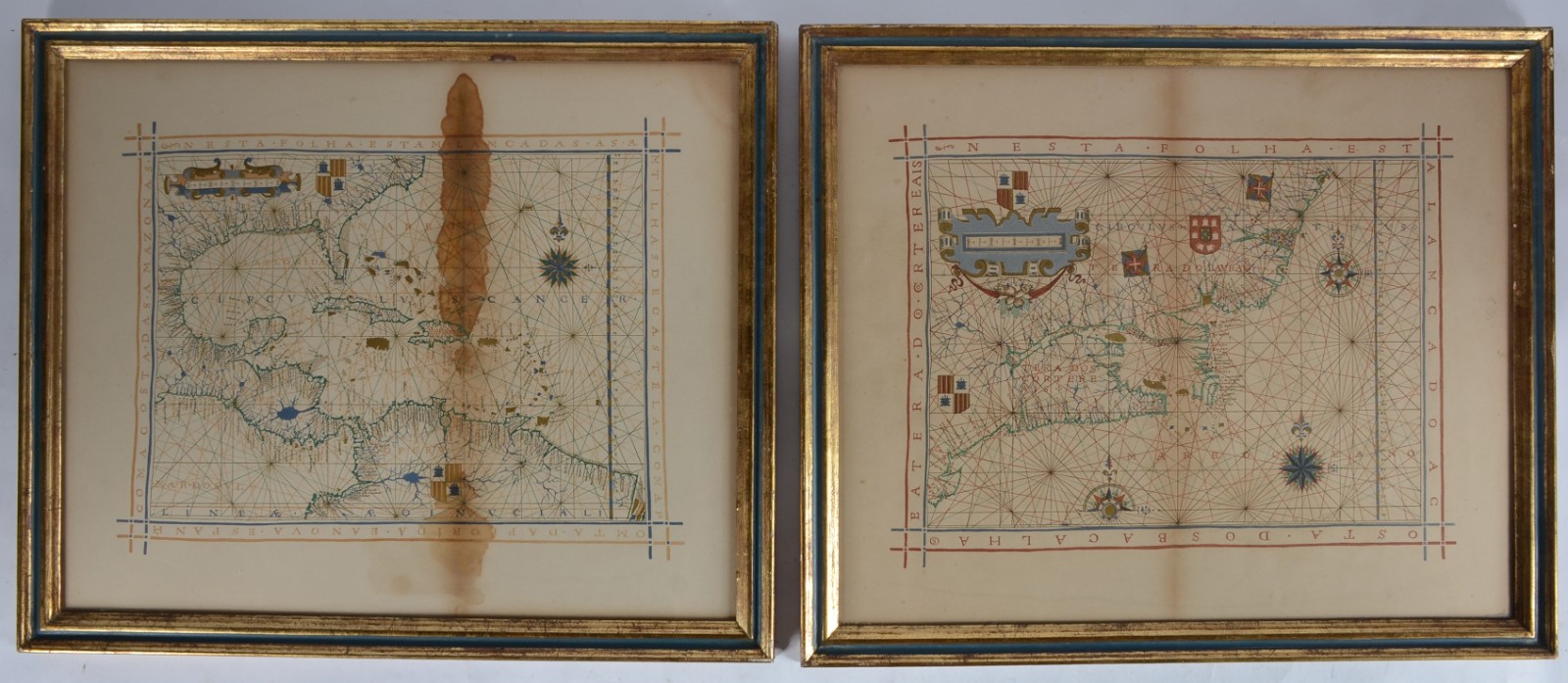 Par de mapas (manchados). - foto 1 de 5
