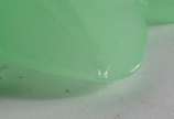 Compoteira de opalina verde gomada com presento... - Compoteira de opalina verde gomada com presentoir (minimo bicado).