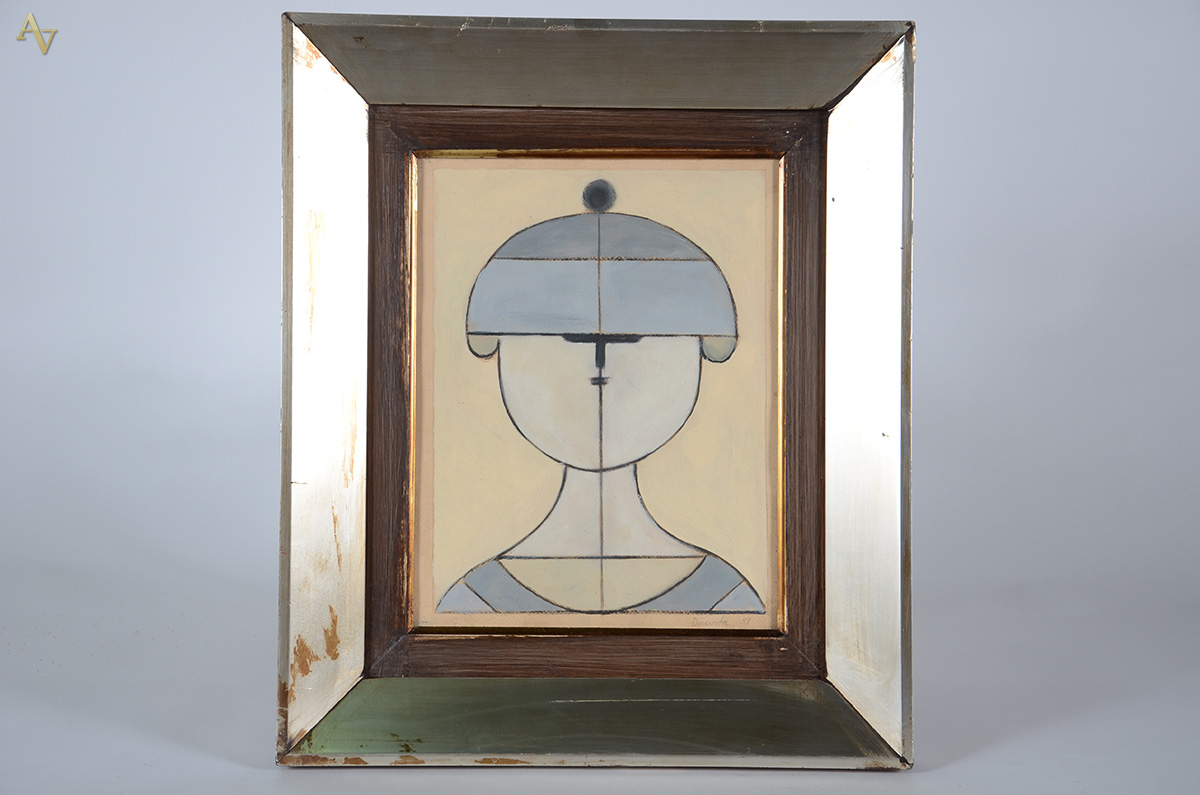 MILTON DACOSTA - Figura - técnica mista - 30 x 23 - datado 1951 - foto 1 de 3