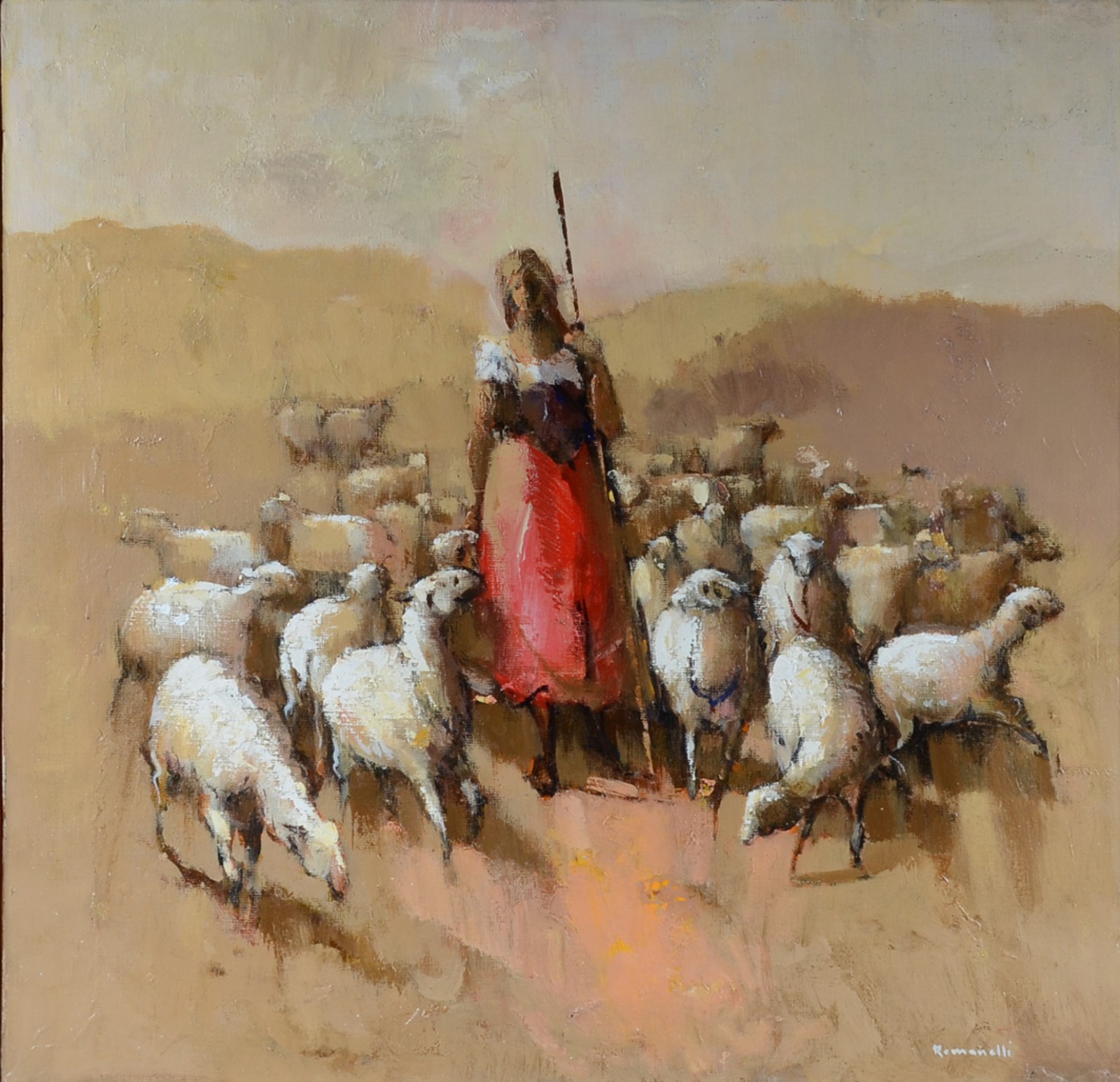 Armando Romanelli (1945), Pastora com ovelhas - foto 1 de 5