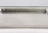 Franco Lapini (1963),  - Duas travessas italianas de silver plate com alças de cristal, sendo uma no feitio oval e outra retangular. Pequenos desgastes. Assinada e datada de 1