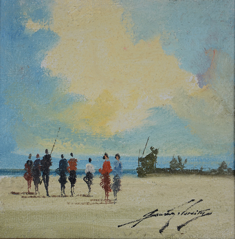 SANSÃO PEREIRA (1926 - 2014) - Figuras - ost - 30 x 30 - foto 2 de 3