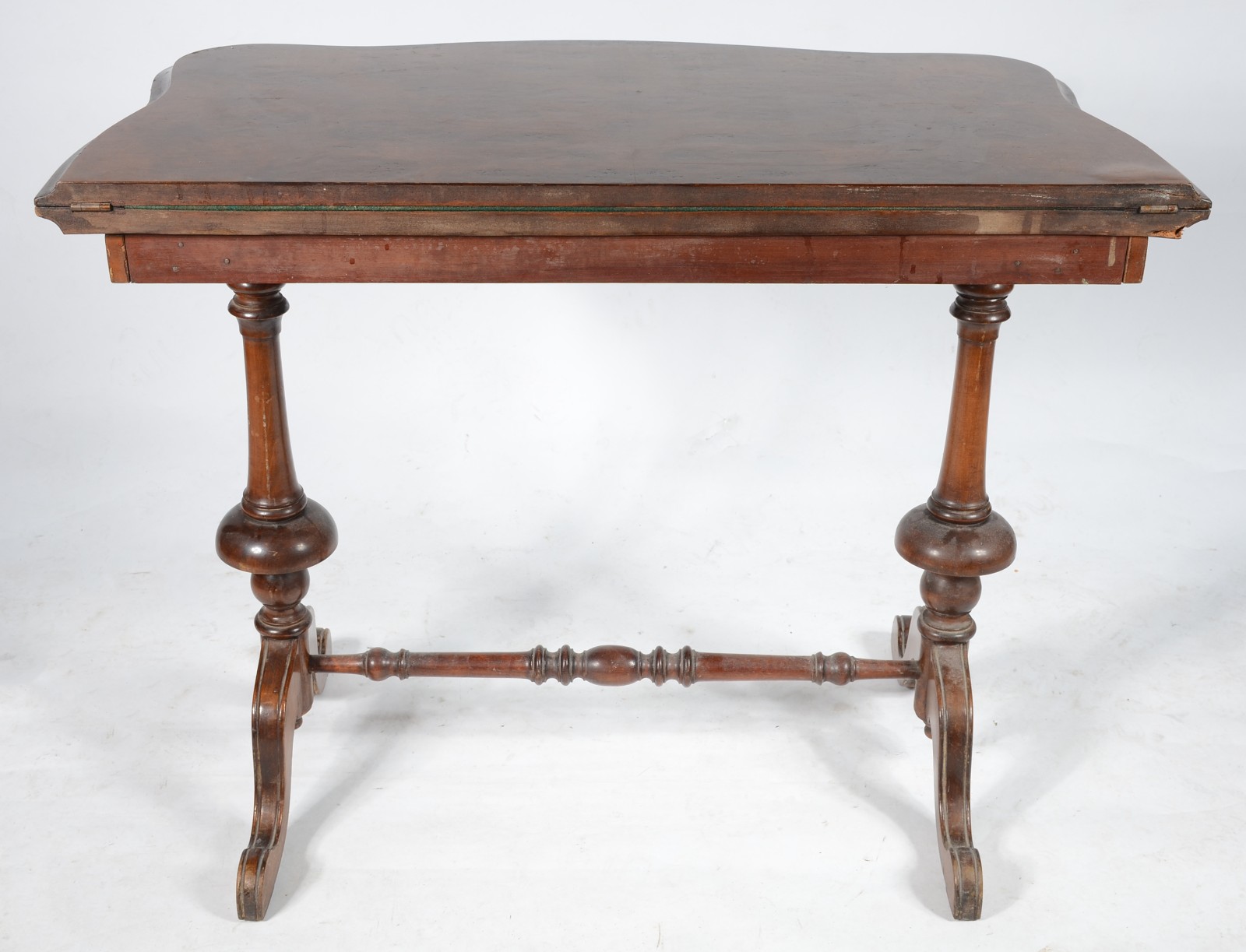 Mesa aparador de madeira nobre, base em duas colunas ligadas por... - foto 5 de 5