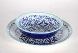 Cerámica Del Río Salado (1969),  - Duas peças de cerâmica espanhola, sendo um prato e um bowl.