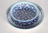 Cerámica Del Río Salado (1969),  - Duas peças de cerâmica espanhola, sendo um prato e um bowl.