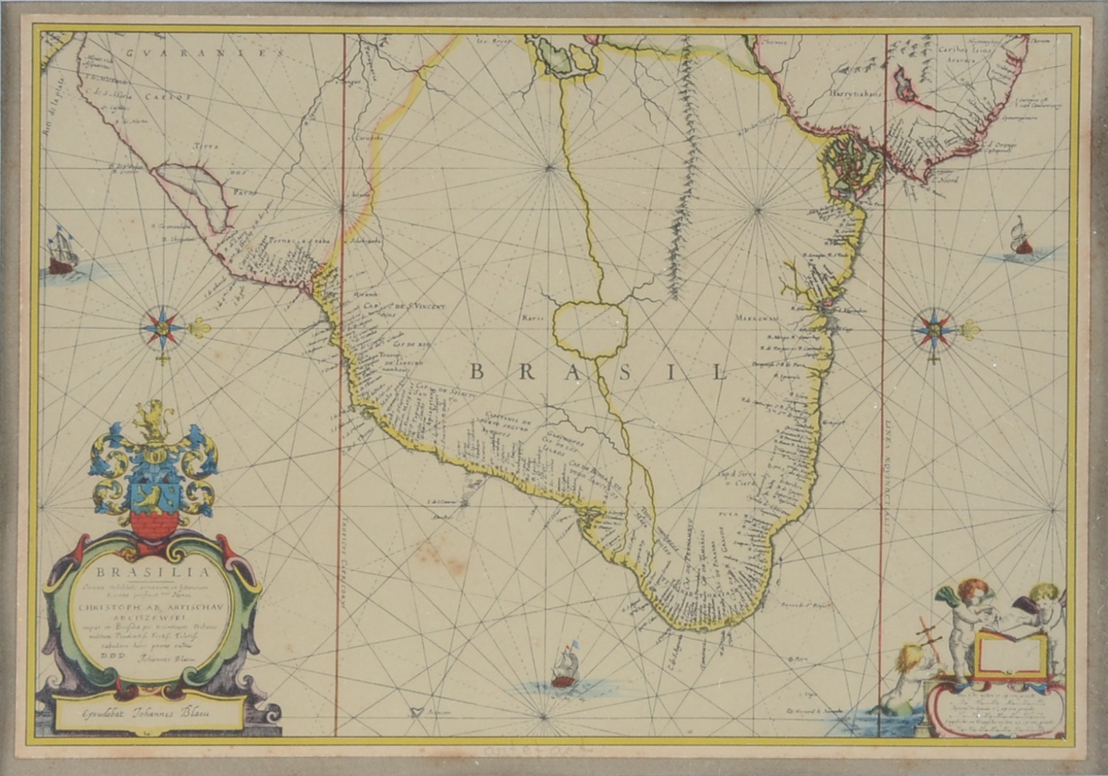 Mapa do Brasil - "Brasilia", Johannes Blaeu. - foto 1 de 5