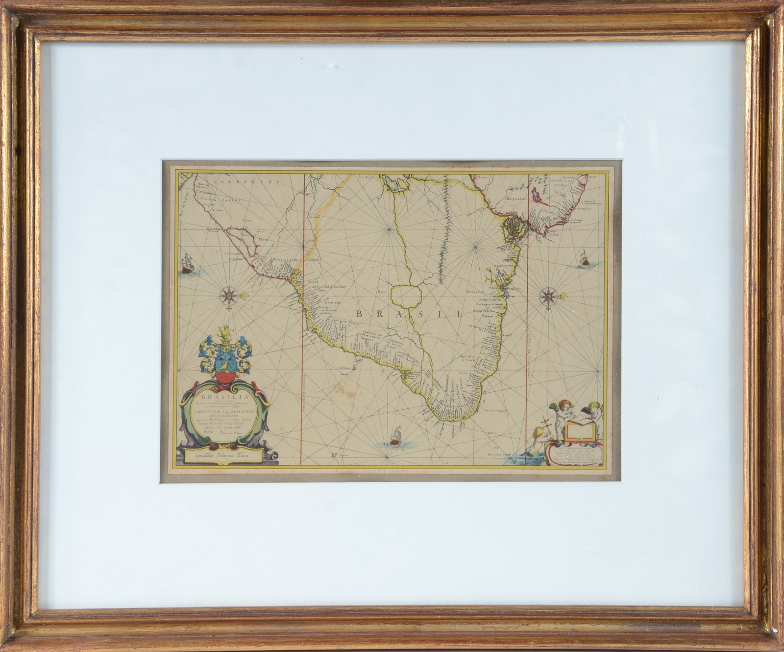 Mapa do Brasil - "Brasilia", Johannes Blaeu. - foto 2 de 5