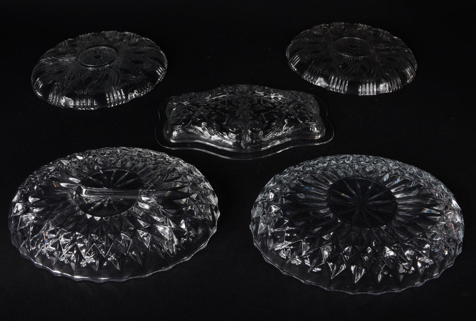 Conjunto com 5 porta petiscos de vidro, diversos modelos. - foto 7 de 7