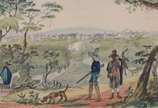 Jean-Baptiste Debret (1768-1848), Vue de la Vil... - Gravura - reprodução Debret. Brasil, 1827.