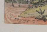 Jean-Baptiste Debret (1768-1848), Vue de la Vil... - Gravura - reprodução Debret. Brasil, 1827.