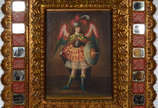 Pintura colonial americana, São Miguel Arcanjo - o.s.t. , rica moldura de época 