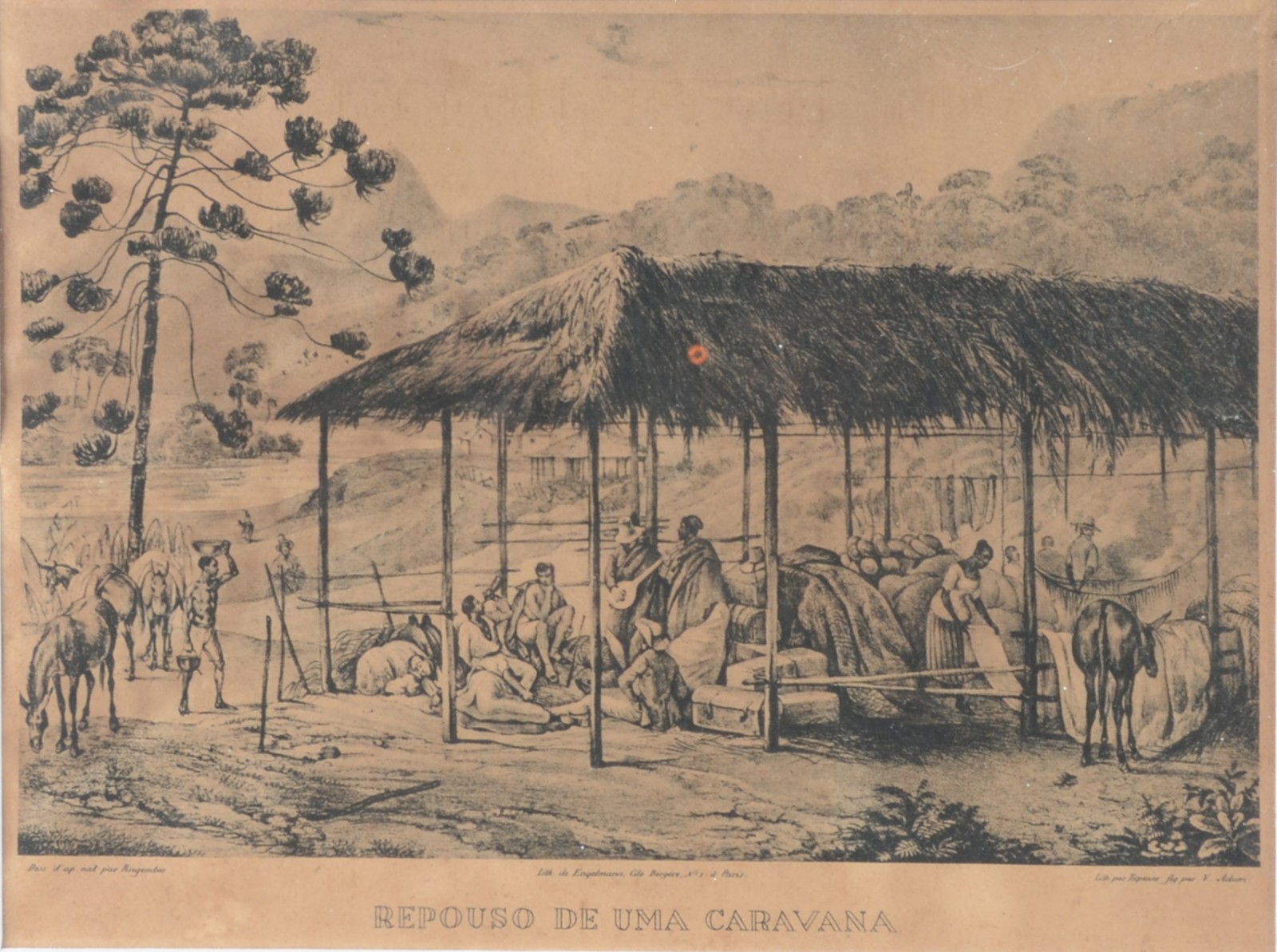 Rugendas (1802-1858), Repouso de uma Caravana - foto 1 de 6