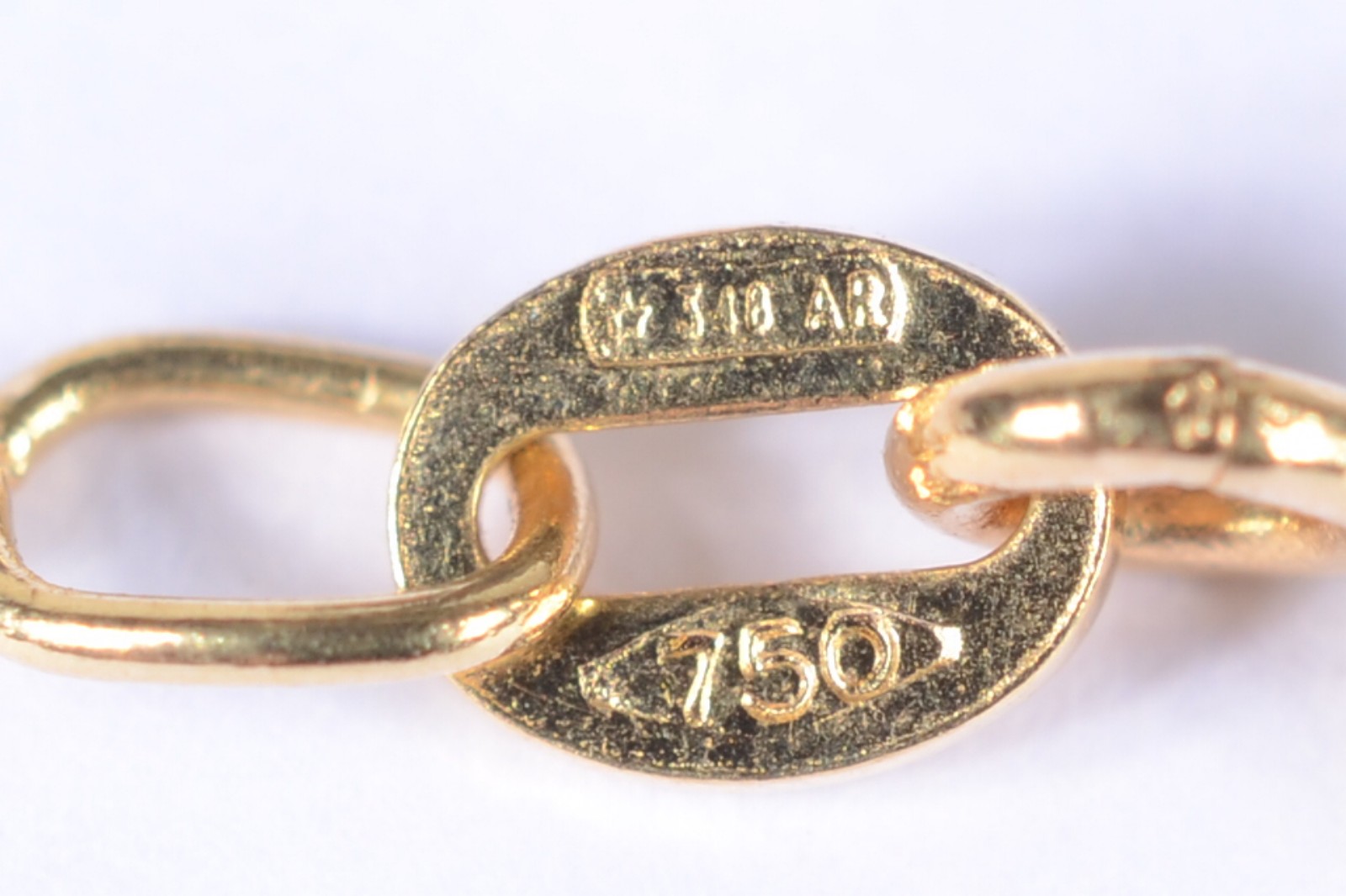 Pulseira em malha torcida de ouro 18 k., contraste 750 mls. (Por... - foto 6 de 6