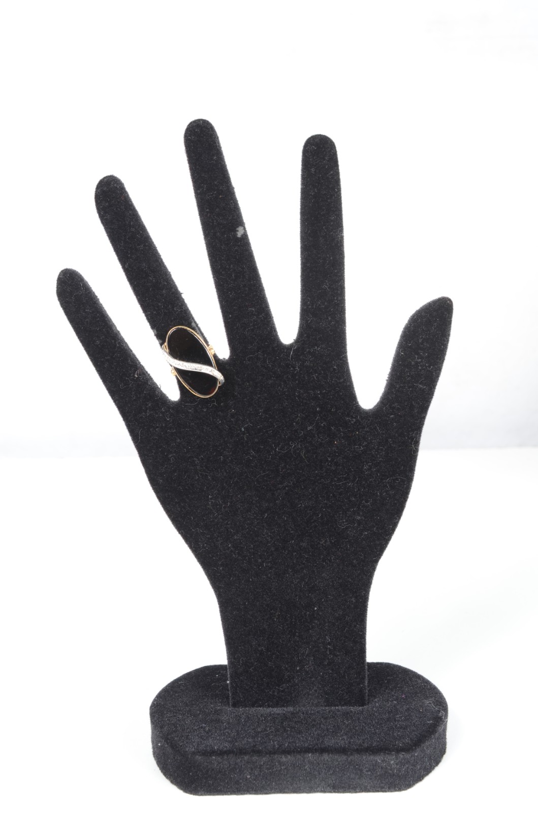 Conjunto de par de brincos de pressão e anel de ouro 18 k., contraste... - foto 5 de 5