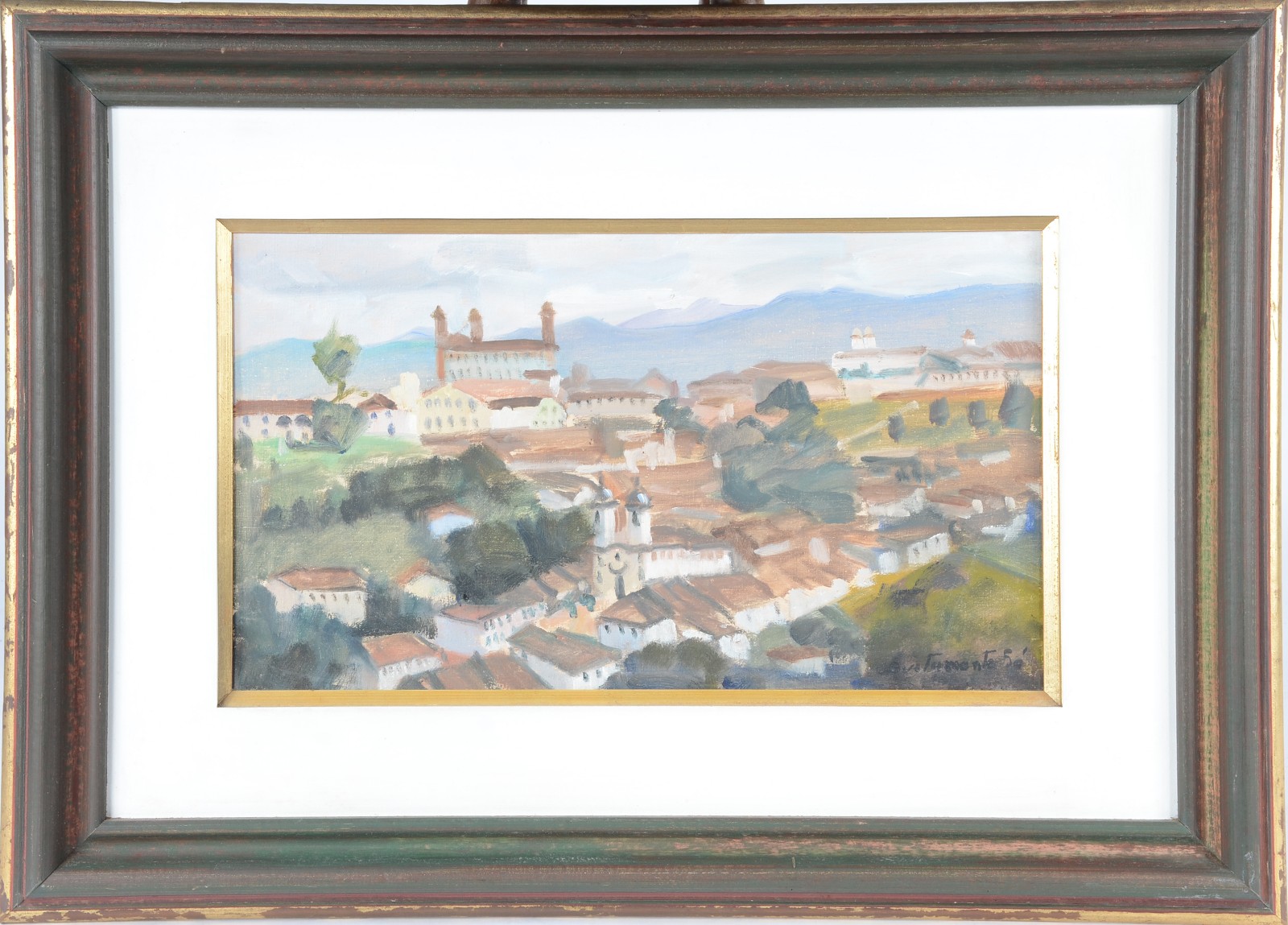 Bustamante Sá (1907-1988), Paisagem com casarios e igrejas - foto 2 de 4