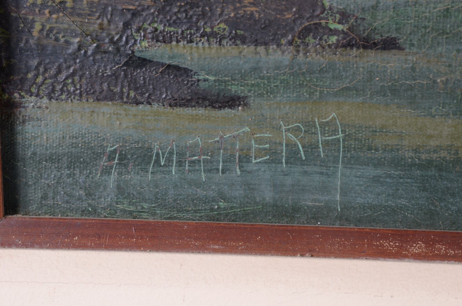 Alberto Mattera (1925), Paisagem com riacho e árvores - foto 3 de 7