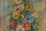 OSCAR AVERSA, Vaso de Flores - Óleo sobre tela.