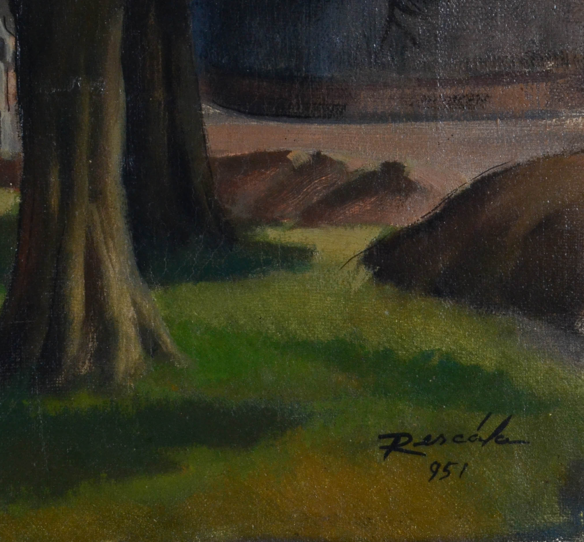 João José Rescala (1910-1986), Paisagem com casario - foto 2 de 3