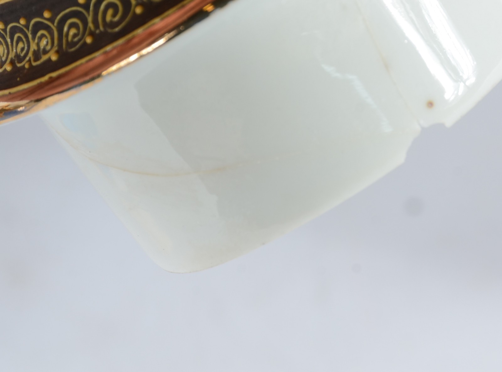 Aparelho de chá de porcelana oriental, detalhes em azul celeste com... - foto 10 de 10