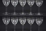 Dez cálices de cristal Saint Louis para licor. - Dez cálices de cristal Saint Louis para licor.
