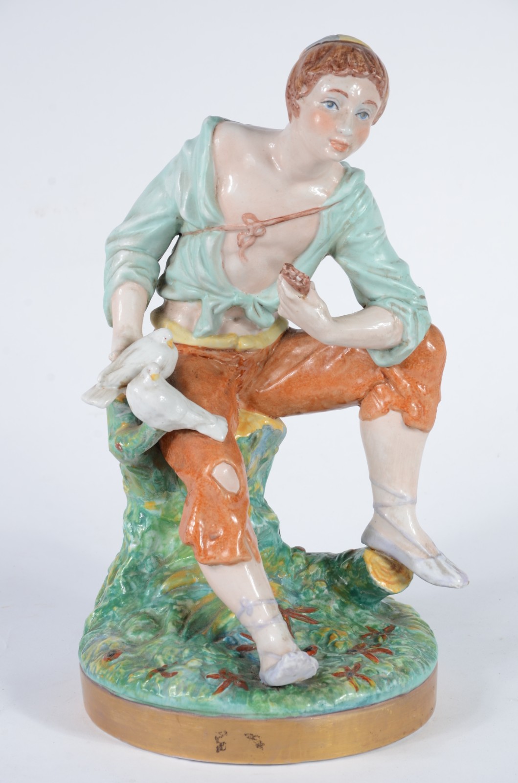Escultura de porcelana espanhola policromada representando campones... - foto 1 de 9