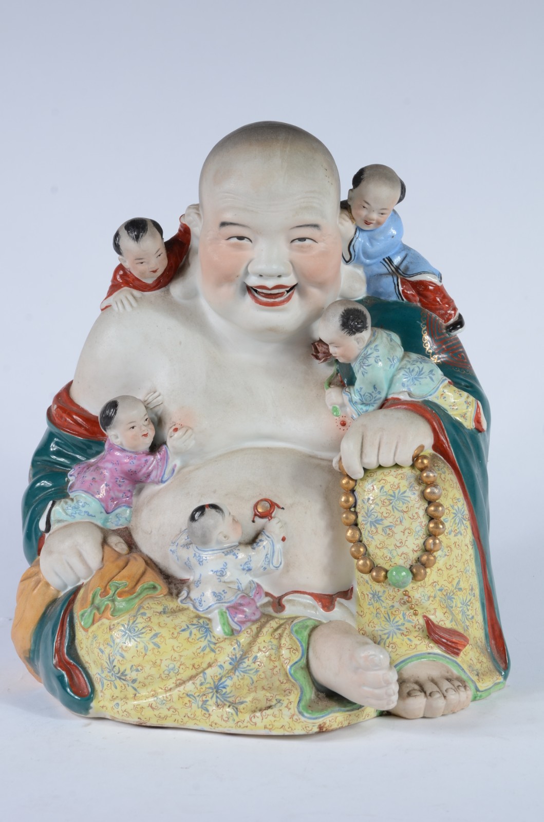 Escultura representando "Buda da fertilidade" de porcelana oriental... - foto 1 de 7