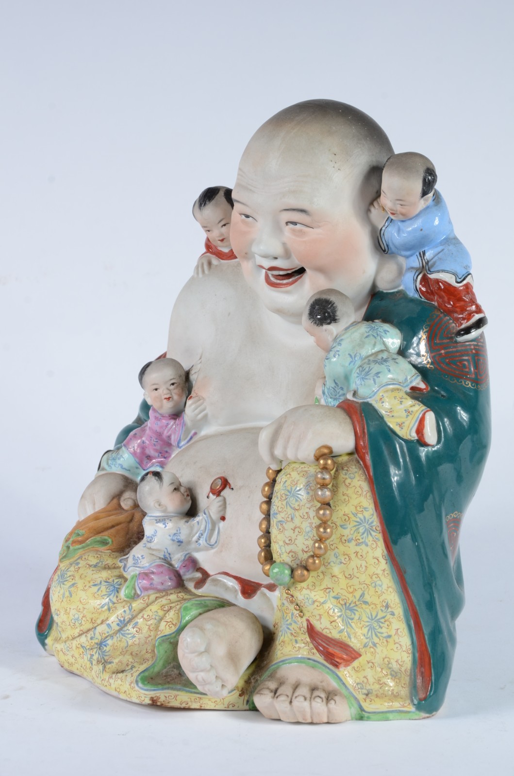 Escultura representando "Buda da fertilidade" de porcelana oriental... - foto 3 de 7