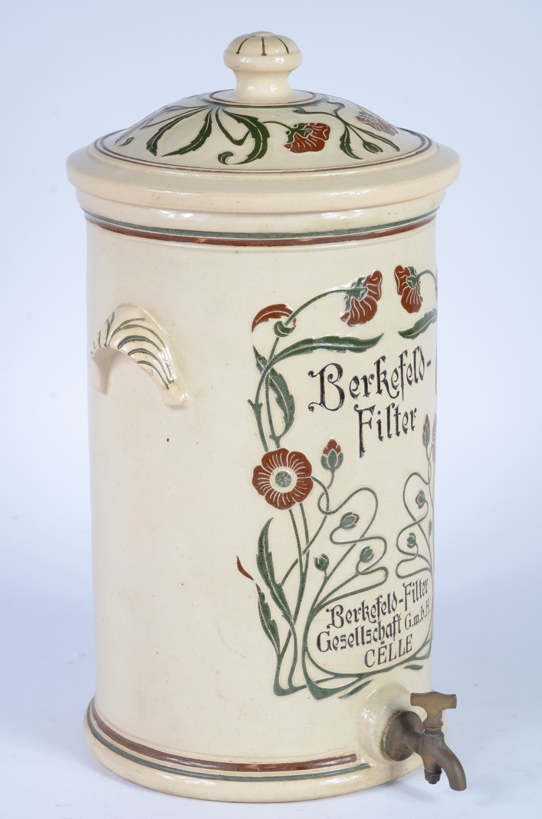Filtro de cerâmica alemã, Art Nouveau, decorado com guirlandas... - foto 2 de 8
