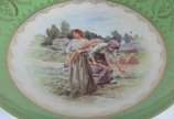 Conde de Nova Friburgo,  - Duas peças de porcelana europeia, sendo: fruteira que pertenceu ao serviço do Conde de Nova Friburgo,  Bernardo Clemente Pinto Sobrinho, decorada com 