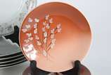 Porcelana Schmidt (1943),  - Aparelho de jantar de porcelana Schmidt na cor branca com borda decorada com folhagens e flores em policromia, composto de: 6 pratos rasos, 11 fundos 
