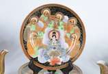 Aparelho de chá e café de porcelana oriental, d... - Aparelho de chá e café de porcelana oriental, decorada com figuras típicas em policromia e realces dourados, composto de: 9 xícaras de chá com p...