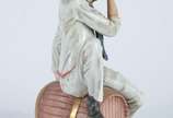 Capo di Monti, Drunken Sailor - Escultura de porcelana italiana Capo di Monti, policromada com realces dourados, representando Marinheiro bêbado.