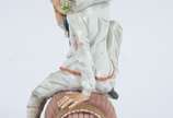 Capo di Monti, Drunken Sailor - Escultura de porcelana italiana Capo di Monti, policromada com realces dourados, representando Marinheiro bêbado.