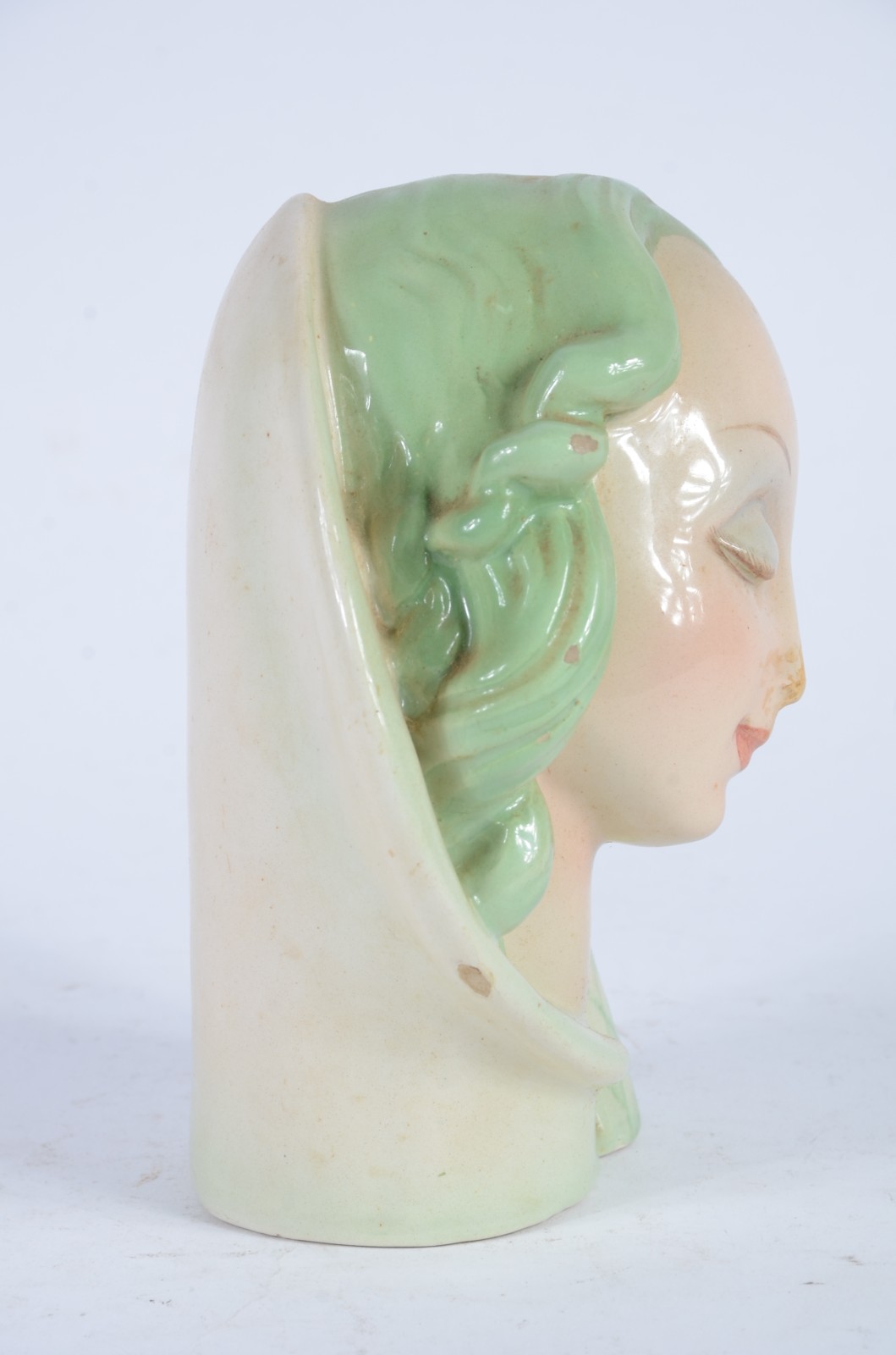 Estatueta Art Deco italiana de porcelana policromada representando... - foto 6 de 8