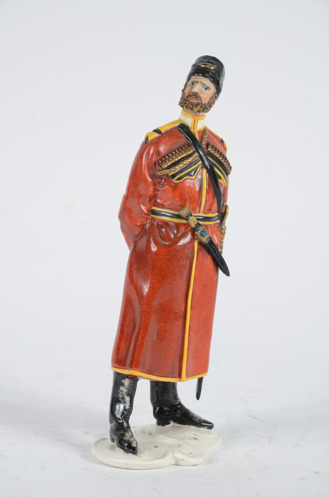 Escultura de porcelana italiana policromada representando soldado... - foto 4 de 9