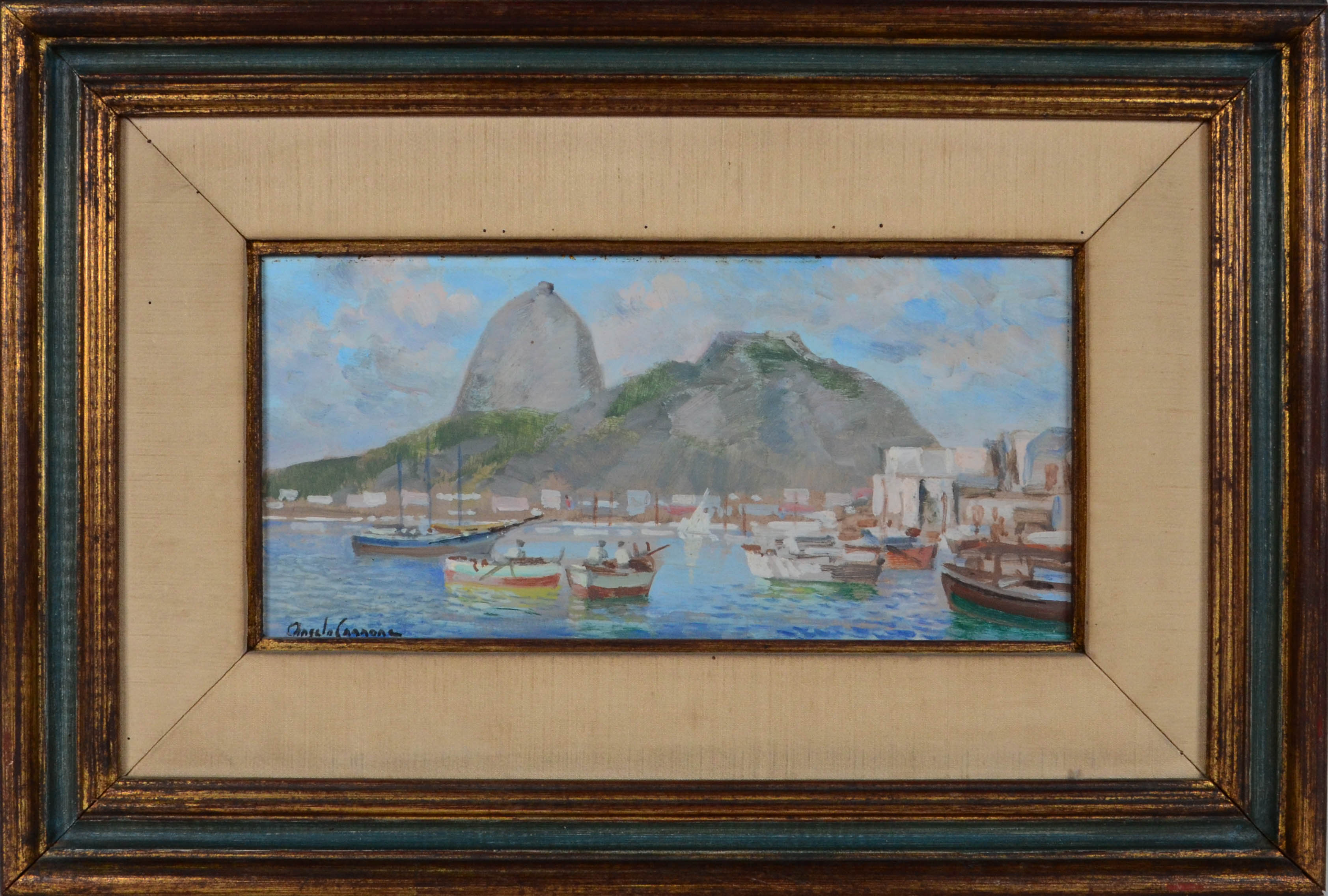 Angelo Cannone (1899-1992), Paisagem da Baia de Guanabata com Pão de Açucar, RJ - foto 1 de 3