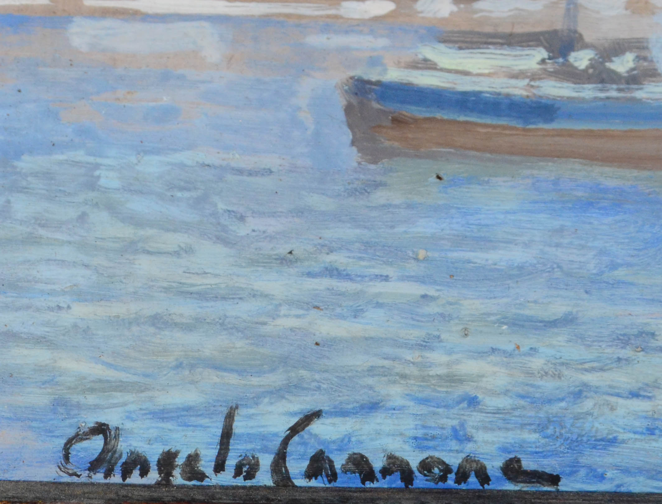 Angelo Cannone (1899-1992), Paisagem da Baia de Guanabata com Pão de Açucar, RJ - foto 2 de 3